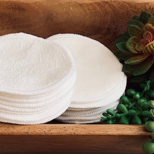 20 Reusable Facial Rounds, 100% Bamboo