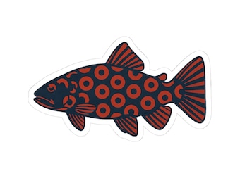 Phish Donut Trout vinyl Stickers, Phish Concert Design, Vinyl Decal, Laptop Sticker, Water Bottle Decal, Music Festival