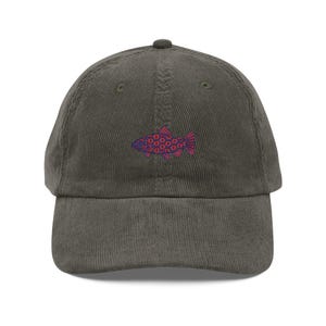 Phish Donut Forelle - Fisch Stickerei Mütze | Cord Dad Hat