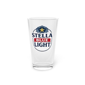 Vaso de pinta Stella Blue, vaso de cerveza Grateful Dead, vaso para beber de 16 oz, perfecto para fiestas, regalos para amantes de la cerveza, regalo de Deadhead