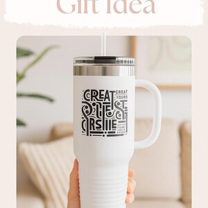 Create Stuff First Tumbler - Insulated Travel Mug with Handle, Inspirational Gift for Creatives, 40oz Cup