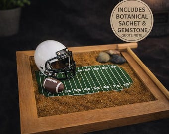 Football Zen Garden – Personalized Helmet, Desk Relaxation Gift