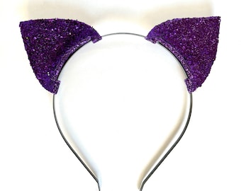 Fascia Per Capelli Con Orecchie Di Gatto E Paillettes, Brillante E Giocosa Per Feste E Matrimoni - 4