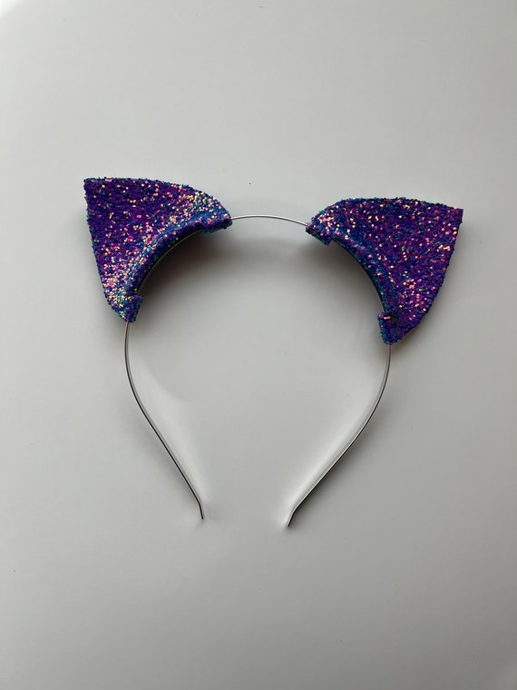 Glitter Cat Head Wrap Claire's Club Plush Pink Glitter Cat Ears Headband  Claire's