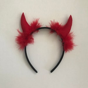 Diabelskie uszy - opaska na głowę w kształcie diabła - opaska na głowę dla dziewczynki/chłopca z diabłem - mała ozdoba do włosów w kształcie diabła - wygląd diabła na Halloween - łatwy kostium diabła
