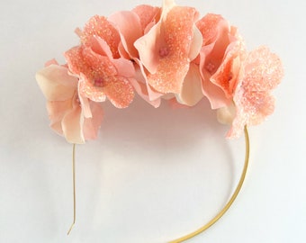 Light Pink Sugar Hydrangea Flower Headband