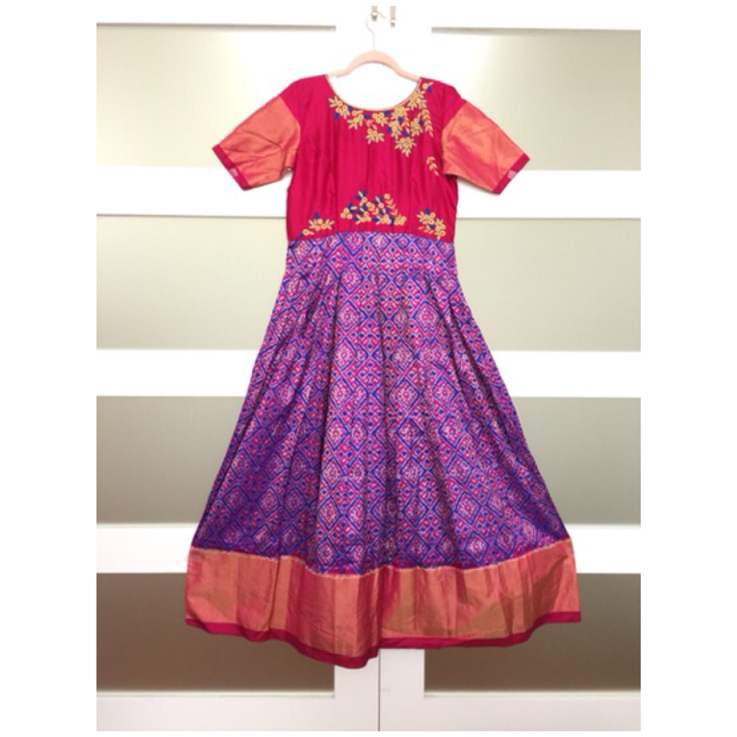 Pure Pochampally Ikkath Pattu Long Gown / Designer Dress / | Etsy