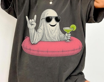Summerween png, Summer Ghost PNG, Spooky Summer png, Vacation Shirt PNG, Retro summer png, Girly summer png, Beach Vibes png by SVGix