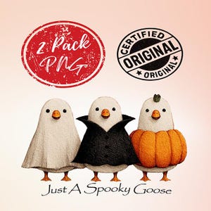Just a Spooky Goose PNG, Funny Halloween Goose Png, Goose in Halloween Costumes Sublimation, Cute Horror Png, Spooky Goose Png