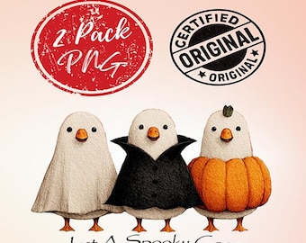 Just a Spooky Goose PNG, Funny Halloween Goose Png, Goose in Halloween Costumes Sublimation, Cute Horror Png, Spooky Goose Png