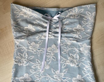 Top a fascia in pizzo fatto a mano - crop top - senza spalline
