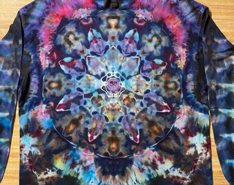 2X long sleeve mandala/spine dye