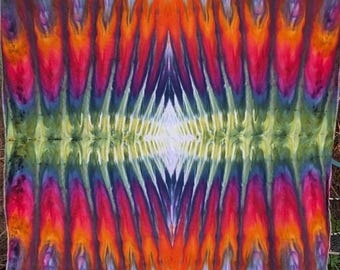 59 x 59 rolled ice dyed tapestry