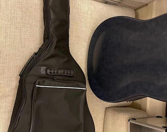 Waterproof Acoustic Guitar Bag 41 Inch – Thick Padded Soft Case with Shoulder Straps, Storage Pockets & Wall Hanging Loop for Folk Guitars