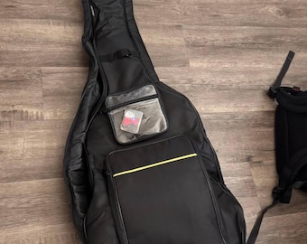 Waterproof Acoustic Guitar Bag 40 41 42 Inch – Padded Oxford Gig Case with 3 Storage Pockets, Shockproof Rubber Bottom & Adjustable Straps