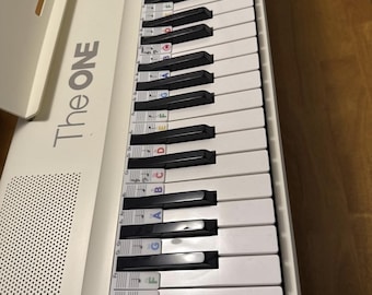 Removable Piano Note Strips with Solfege Do Re Mi | Reusable Silicone Keyboard Labels for 61, 54, 49 Key Piano Learning Aid