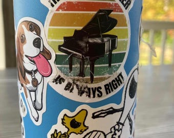 Piano Stickers Pack | 50 Waterproof Vinyl Music Decals for Laptop, Water Bottle, Skateboard, Bike, Guitar, Phone & More