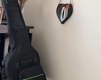 Waterproof Acoustic Guitar Gig Bag 41 Inch | Thick Padded Guitar Case with Dual Straps & Storage Pockets | Shockproof Guitar Backpack Green