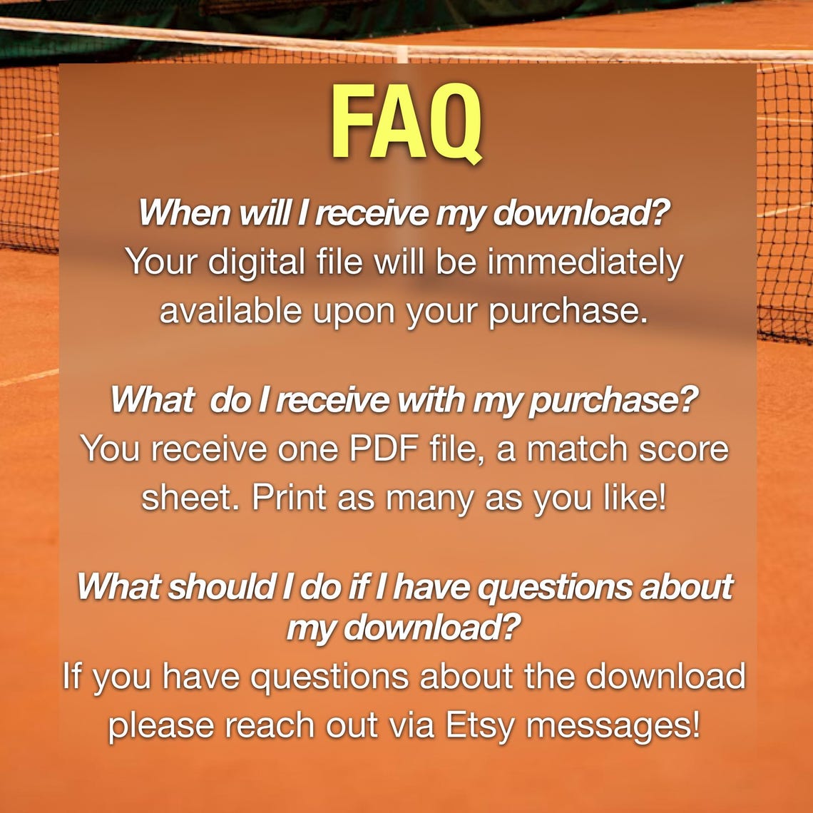 Printable Tennis Match Score Card Sheet, 3 Doubles, Instant Download - Etsy
