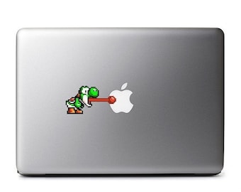 Yoshi (Eating) Retro 8-Bit Vinyl Decal