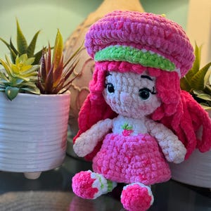 Strawberry Girl Crochet Amigurumi Plush Doll