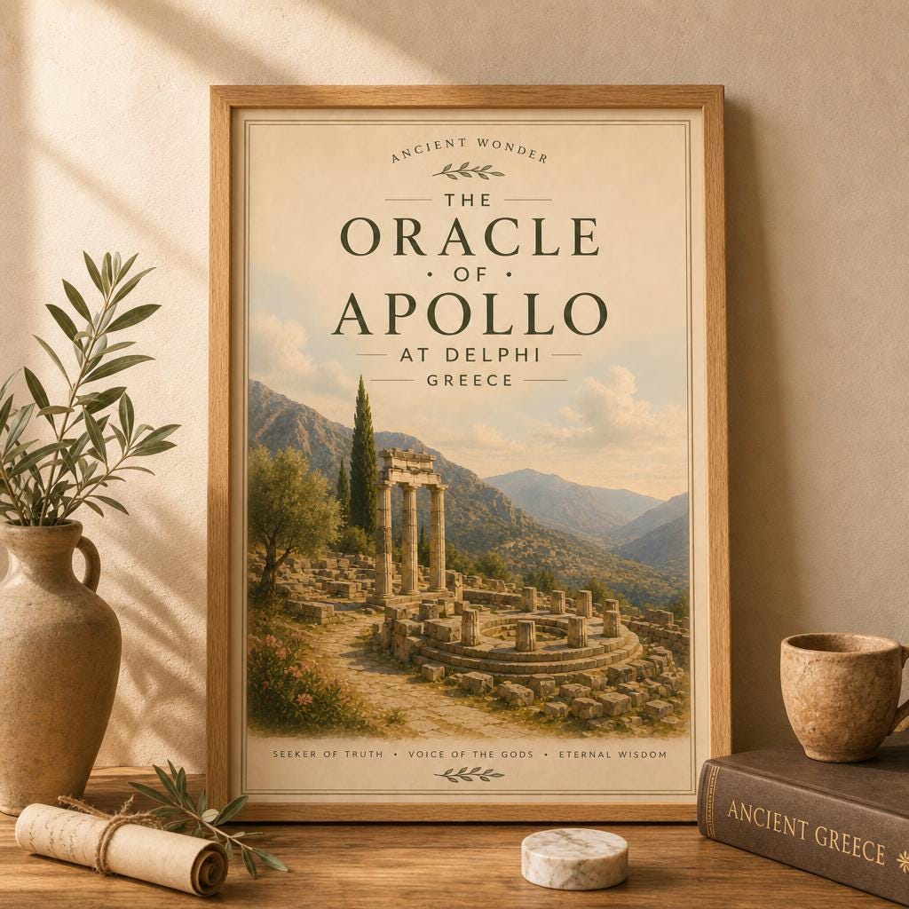 Oracle of Delphi Poster - Etsy