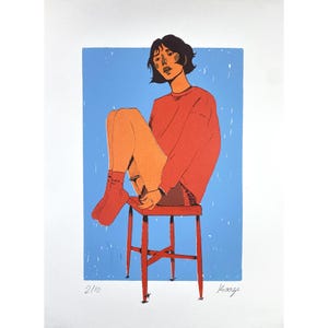 Still Waiting | High Quality Silkscreen Print | A3 | 4 Hand-Pulled Print | Art | Screen Print | Silkscreen | Poster | Limited Edition