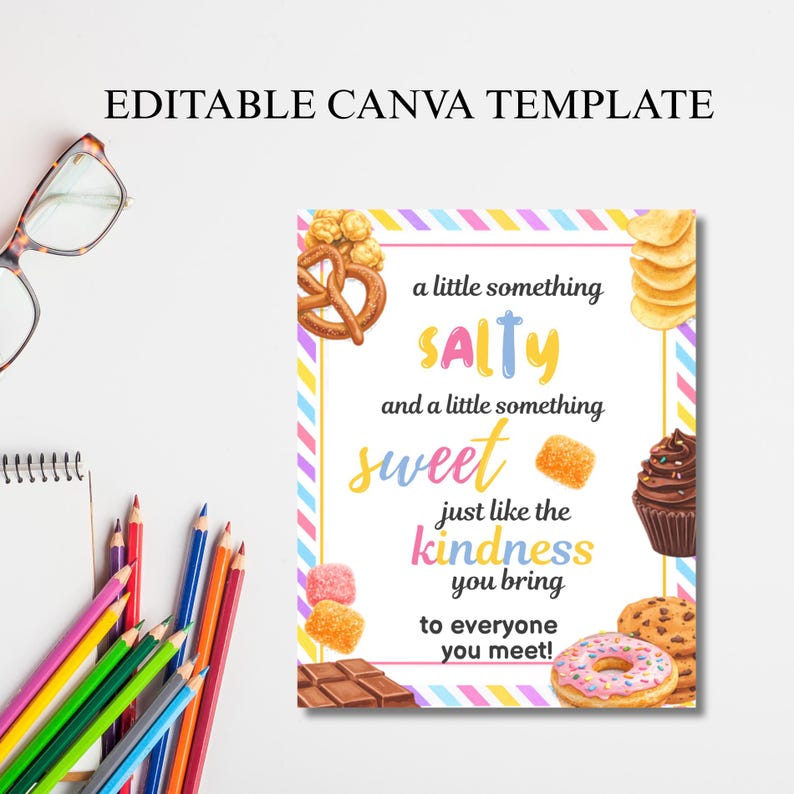 Editable Teacher Appreciation Sign, Salty and Sweet Appreciation Sign ...