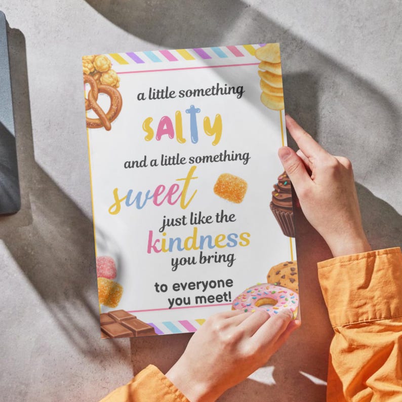 Editable Teacher Appreciation Sign, Salty and Sweet Appreciation Sign ...