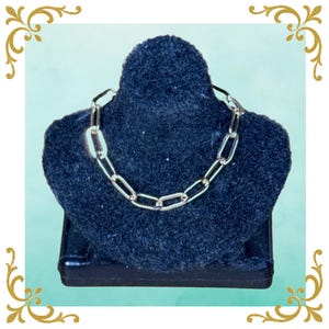 Miniature Gold Paperclip Chain Necklace | 1:6 Scale Jewelry for 11&quot; - 12&quot; Fashion Dolls