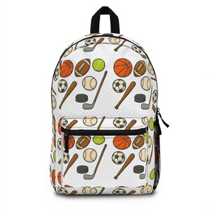 Back to School Sports-Themed Backpack for Active Kids, Gym Bag, School Backpack, Sports Gifts, Summer Camp Essentials