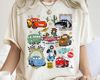 Coquette Bow Disney Lightning McQueen Shirt, McQueen Kids, Disney Urlaub Shirt, Disneyland Reise, Disneyland Familie Kind Jugend Erwachsenen Shirt