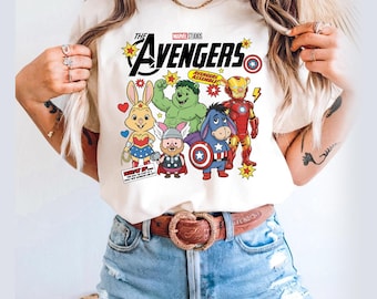Winnie the Pooh Avengers Disney T-shirt, Winnie The Pooh Sublimation Tee, Family Vacation Hoodie Vacay Mode, Eeyore Shirt, Piglet Tiger Tee