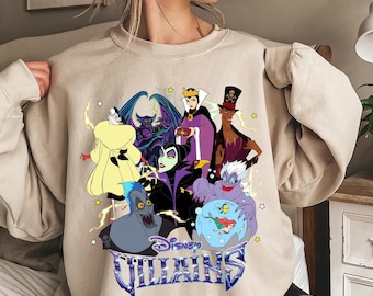 Vintage Disney Villians T-shirt, Bad Witches Villains Shirt, Maleficent Evil Queen Ursula Cruella Shirt, Disneyland Girls Trip Shirt