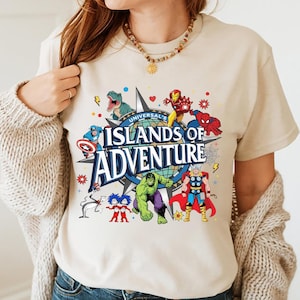 Universal Islands of Adventure Character Shirt, Bleached Universal Family Tee, Universal Studio Family Vacation Tee, Disneyland Design Shirt