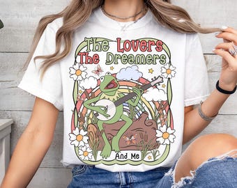 Disney Kermit The Frog Muppets Rainbow shirt, The Lovers The Dreamers And Me Tee, Kermit Muppet Tshirt, Disneyland Family Trip Matching Tee