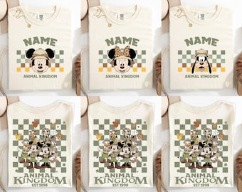 Disney Animal Kingdom Shirts, Animal Kingdom Shirt, Custom Name Safari Shirts, Disney Safari Trip Shirt, Animal Kingdom Family T-Shirt Gift