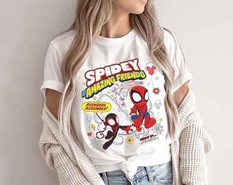 Camiseta de Spidey y sus increíbles amigos, camiseta de Spider-Man para niños pequeños, camiseta de Ghost Spider-Ghost Spin, disfraz de cumpleaños de superhéroe Avengers Assemble para niños