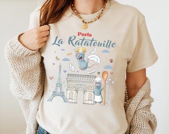 Disney Pixar Remy Paris La Ratatouille Watercolor Tshirt, Disneyland Matching Family Tee, Anyone Can Cook, Remy's Ratatouille Adventure Gift