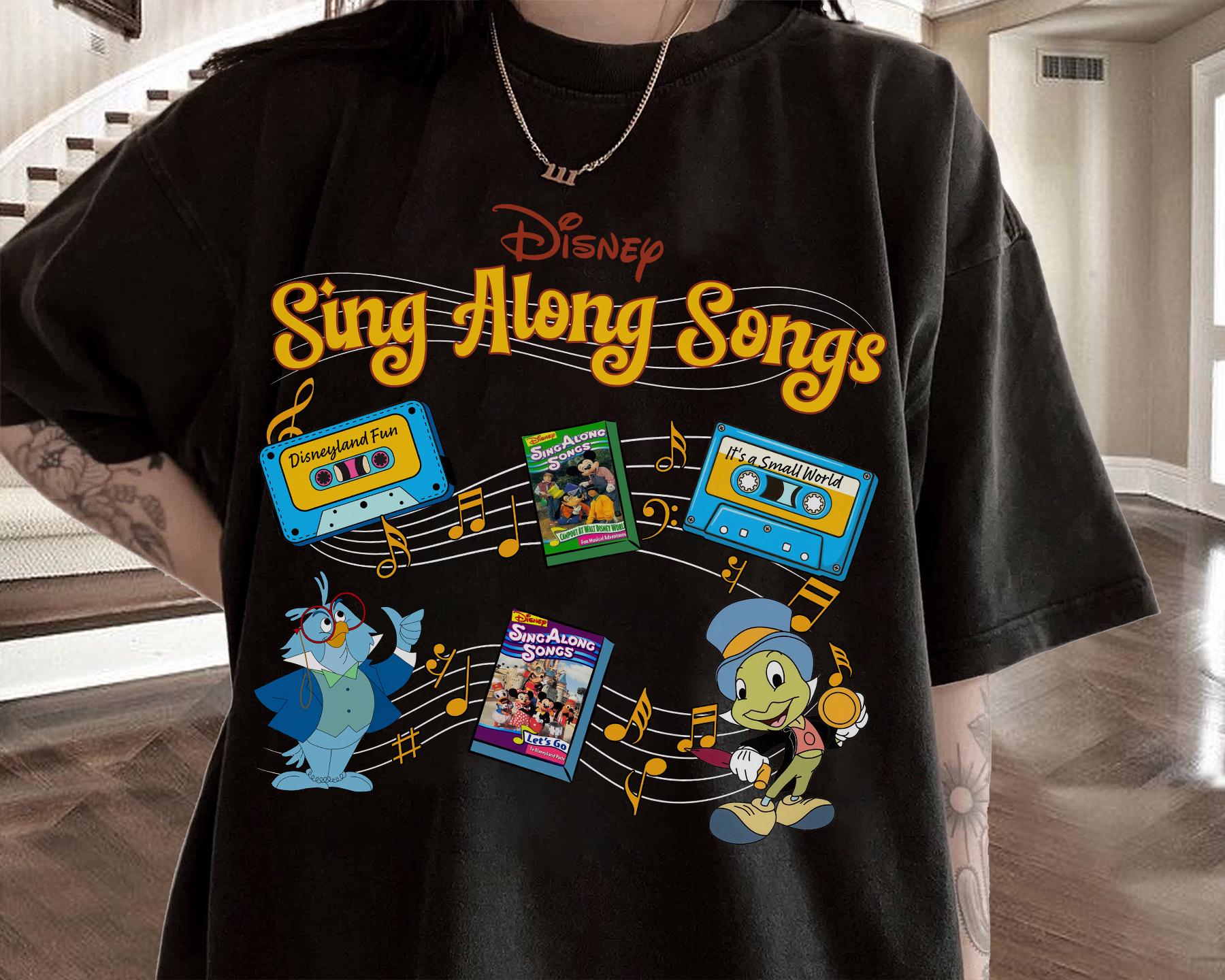 Disney Jiminy Cricket and Professor Owl Sing Along Songs Shirt, Disneyland Fun Its A Small World Cas