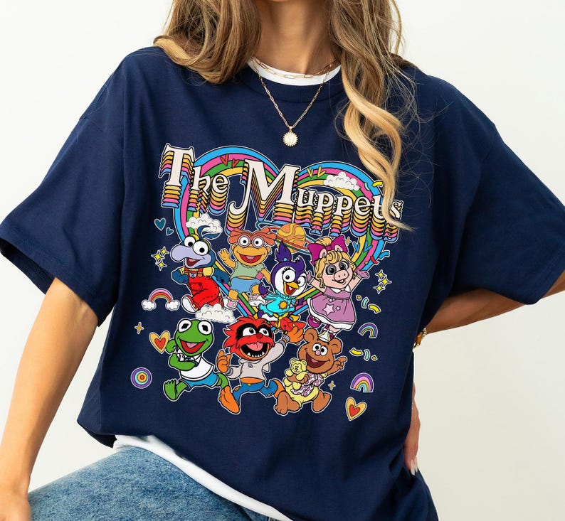 Retro Disney Muppet Family Heart Character Tee, Disney Muppet Comfort ...