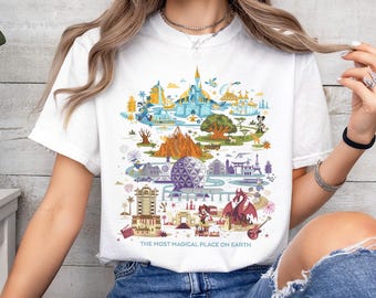 Walt Disney World Shirt, The Most Magical Place On Earth Shirt, Epcot Hollywood Studios, Disney's Magic Kingdom, Animal Kingdom, Disney Kids