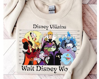 Disney Villians Wanted T-shirt, Bad Witches Villains Shirt, Maleficent Evil Queen Ursula Cruella Shirt, Disneyland Yzma Hades Girls Trip