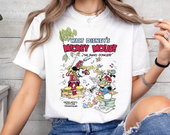 Retro Walt Disney Mickey Mouse The Brand Concert Shirt, Vintage Walt Disney's Mickey Mouse Tee, Disneyland Family Group Matching Shirt