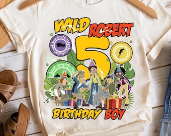 Chemise enfant personnalisée nom personnalisé anniversaire Kratts sauvages, chemise personnalisée sauvage pour enfants, chemise garçon anniversaire Kratts sauvages, cadeau d'anniversaire