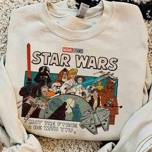Retro Disney Star Wars May The Force Be With You Est 1977 Shirt, Vintage Star Wars Shirt, Vintage Disney Star Wars Shirt, Disney World Shirt