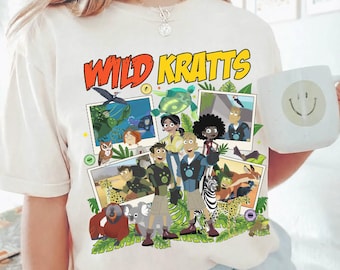 Camiseta con foto de Chris y Martin de Wild Kratts Let's Get Wild, Camiseta de Wild Kratts Animal Kingdom, Regalo de viaje de Wild Kratts para niños