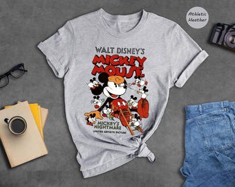 Retro Walt Disney Mickey Nightmare United Artist Picture Shirt, Walt Disney's Mickey Mouse Tee, Disneyland Family Group Matching Shirt