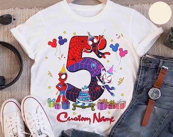 Custom Spidey Birthday Shirt, Spidey and His Amazing Friends Birthday Shirt, Spidey T-shirt, Toddler Birthday Tee, Superhero Birthday Shirt