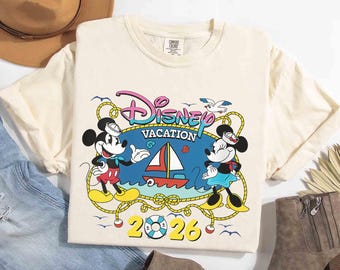 Disney Mickey Minnie Cruise Line 2026 Shirt, Mickey & Friends Family Cruise Trip Tee, Matching Family Cruise, Disney Vacation Hoodie Gift